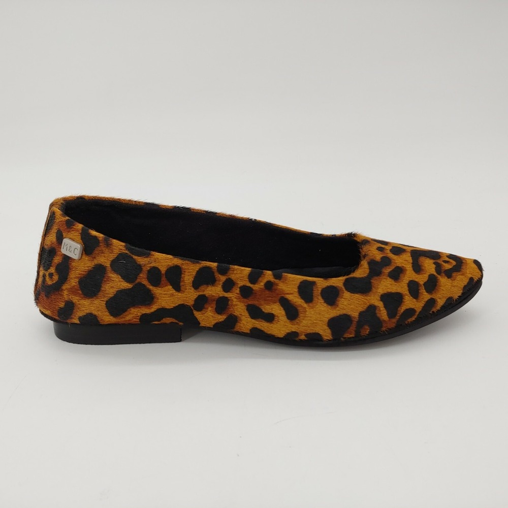 Musse & Cloud Shoes Womens Habana Calf Hair Ballet Flat Leopard Print Brown 38